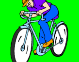 Disegno Ciclismo pitturato su Titti