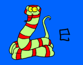 Disegno Serpente  pitturato su 65456
