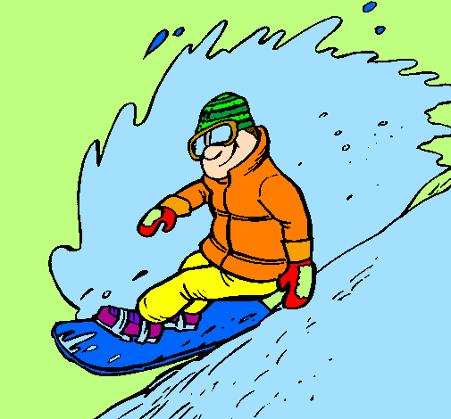 Discesa in snowboard 
