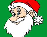 Disegno Faccione Babbo Natale  pitturato su anónimo