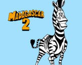 Disegno Madagascar 2 Marty pitturato su andrea