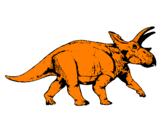Disegno Triceratops pitturato su kevin di  cossato