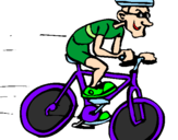 Disegno Ciclismo pitturato su bnnn 