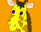 Disegno Muso di giraffa pitturato su emmachiara