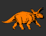 Disegno Triceratops pitturato su luis