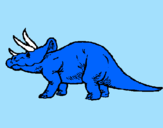 Disegno Triceratops  pitturato su antonio
