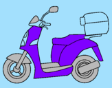 Disegno Ciclomotore pitturato su Riccardo