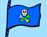 Disegno Bandiera dei pirati pitturato su MILO