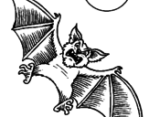 Disegno Pipistrello cane  pitturato su qwqw