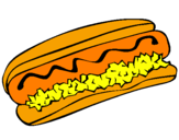 Disegno Hot dog pitturato su CINDER LA DRAGON