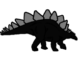 Disegno Stegosaurus  pitturato su Ludovico