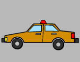 Disegno Taxi pitturato su otello