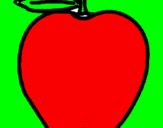 Disegno mela  pitturato su elisabetta  
