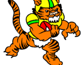 Disegno Giocatore tigre  pitturato su tiger