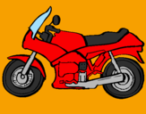 Disegno Motocicletta  pitturato su tom