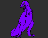 Disegno Tyrannosaurus Rex pitturato su roberto