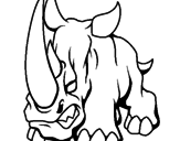 Disegno Rinoceronte II pitturato su givanniboccabella