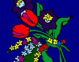 Disegno Mazzo di fiori pitturato su Marta