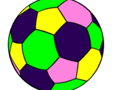 Disegno Pallone da calcio II pitturato su greta
