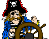 Disegno Capitano dei pirati  pitturato su nestor