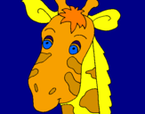 Disegno Muso di giraffa pitturato su davide mancini