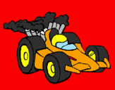Disegno Auto di Formula 1  pitturato su matteo