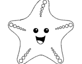 Disegno Stella di mare pitturato su stella marina
