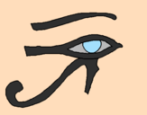 Disegno Occhio di Horus  pitturato su salima97
