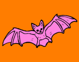 Disegno Pipistrello in volo  pitturato su jennifer