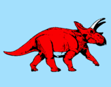 Disegno Triceratops pitturato su MARCO