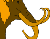 Disegno Mammuth  pitturato su mammut