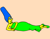 Disegno Marge pitturato su chiara      CAMPOSANO
