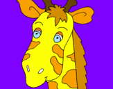 Disegno Muso di giraffa pitturato su gd