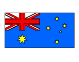 Disegno Australia pitturato su matteo