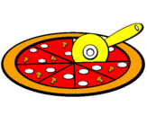Disegno Pizza pitturato su ALESSANDRO E MARTA