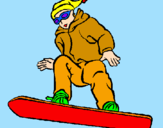 Disegno Snowboard pitturato su Ricky