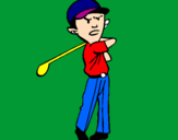 Disegno Golf pitturato su simone