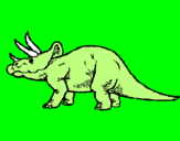 Disegno Triceratops  pitturato su kevin di cossato
