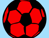 Disegno Pallone da calcio pitturato su matteo