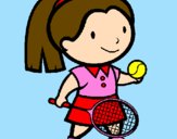 Disegno Ragazza che gioca a tennis  pitturato su ileana