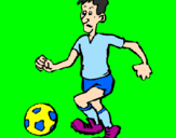 Disegno Giocatore di calcio  pitturato su SAMIRA