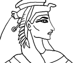 Disegno Faraone pitturato su gigi