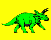 Disegno Triceratops pitturato su nicholas