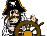 Disegno Capitano dei pirati  pitturato su jorgan