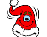 Disegno Berretto di Babbo Natale  pitturato su beatrice5