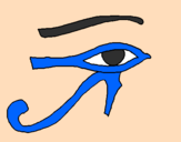 Disegno Occhio di Horus  pitturato su desire 8