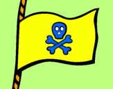 Disegno Bandiera dei pirati pitturato su FILIPPO