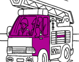 Disegno Camion dei Pompieri  pitturato su ludo