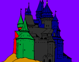 Disegno Castello medievale  pitturato su GABRIELE