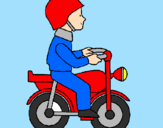 Disegno Motocicletta pitturato su CHARA  FIORILLO.